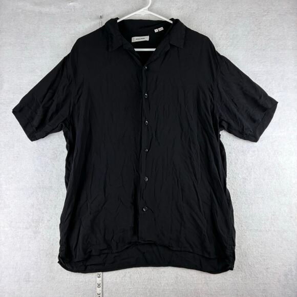 Jack & Jones Relaxed Button Up Eli Resort Shirt Men's Large 100% Viscose Soft - Picture 1 of 10